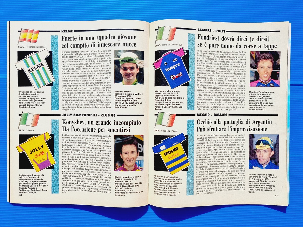Supplemento Gazzetta Dello Sport - Giro 93 : Il Sogno Rosa Indurain & Bugno