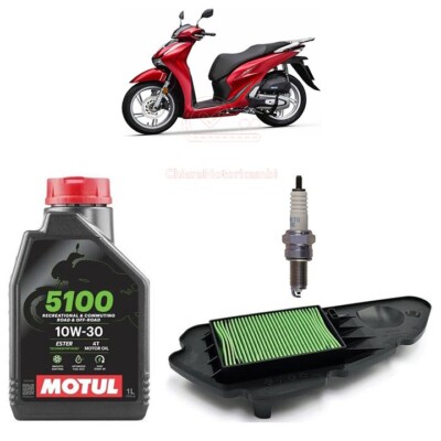 KIT TAGLIANDO HONDA SH 125 JF68 2017 2018 2019 MOTUL 5100 10W30