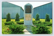 Postcard Kansas Atchison KS Amelia Earhart Monument 1960s Unposted Chrome