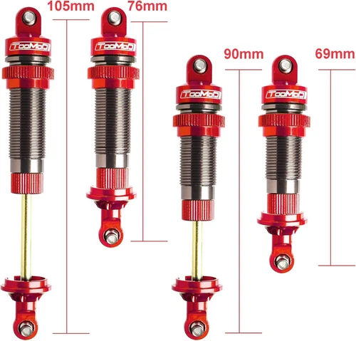 Ammortizzatore olio radiocomandato 90mm/105mm 1/10 per ricambi aggiornamento Hoss Ford Vorteks - Foto 2 di 6