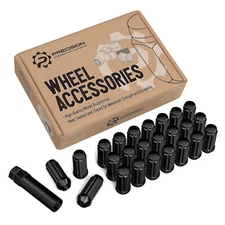 24pc Black Spline Lug Nuts | 14x2 Threads | for Ford Expedition F150 Navigator