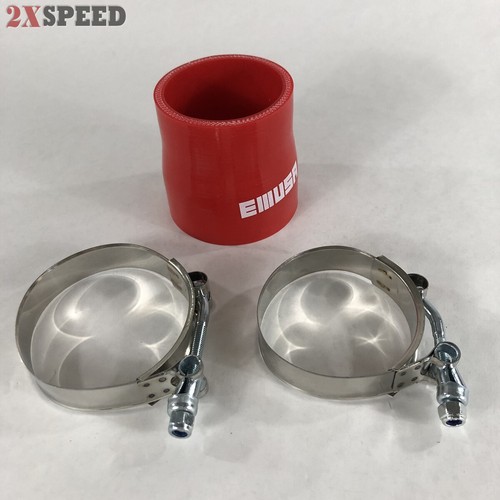 3Ply 2.75" To 2.5'' Inch Straight Reducer Silicone Hose Coupler Red with Clamps - Picture 11 of 11