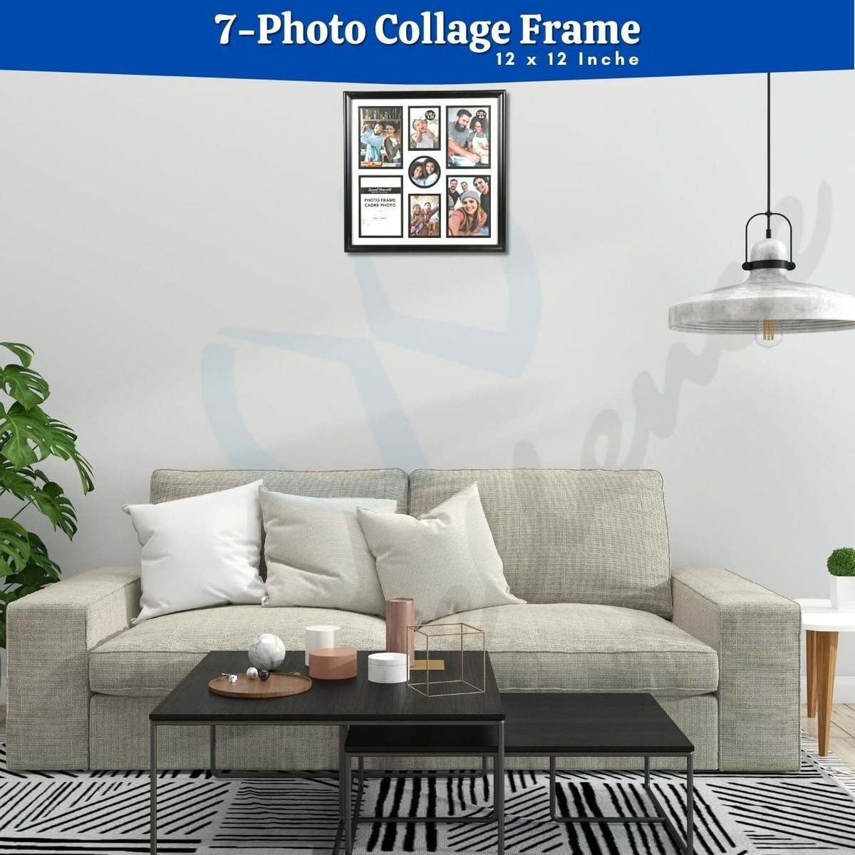 Special Memories Collection, 7-Photo Collage Frame, Color Black Size 12x12  Inche