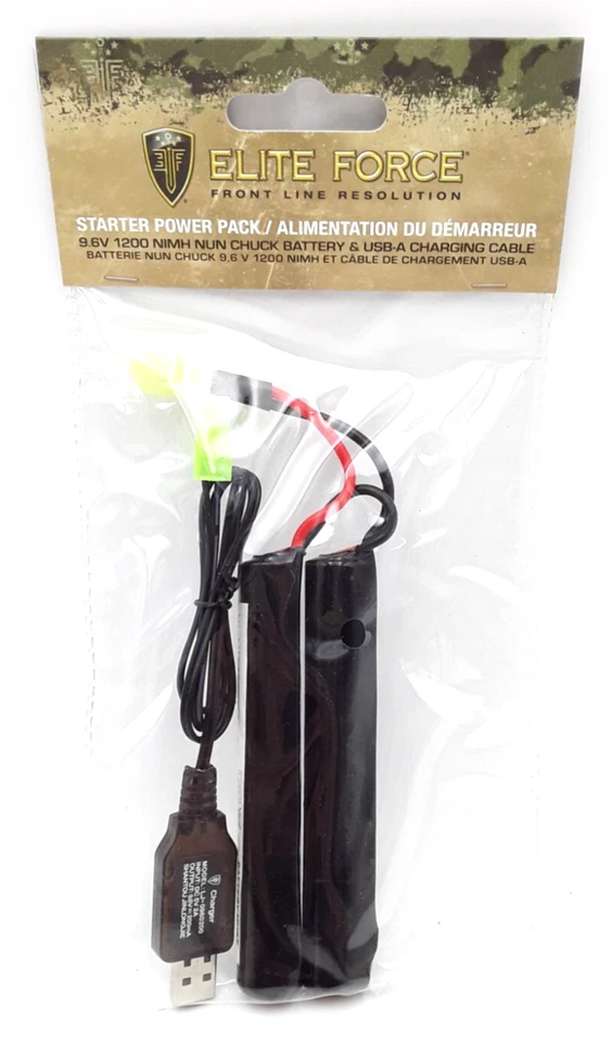 Umarex 9.6V 1200mAh NiMH Batería y Cargador Airsoft Batería Kit, Elite Force Foto 4 de 4
