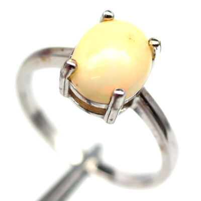 925 Sterling Silber 9 X 11 MM. Mehrfarbiger Opal Markenring Größe 8.75