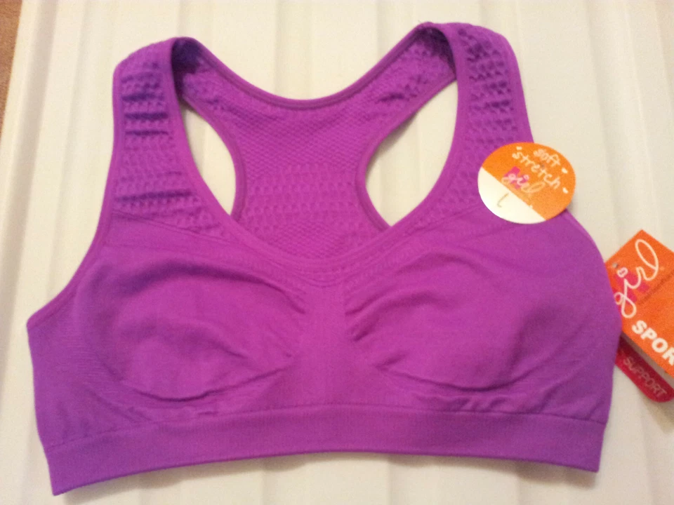 Maidenform Sports Bra Hot Solid Colors Racer Back Athletic Athleisure Size S-L - Image 4 of 4