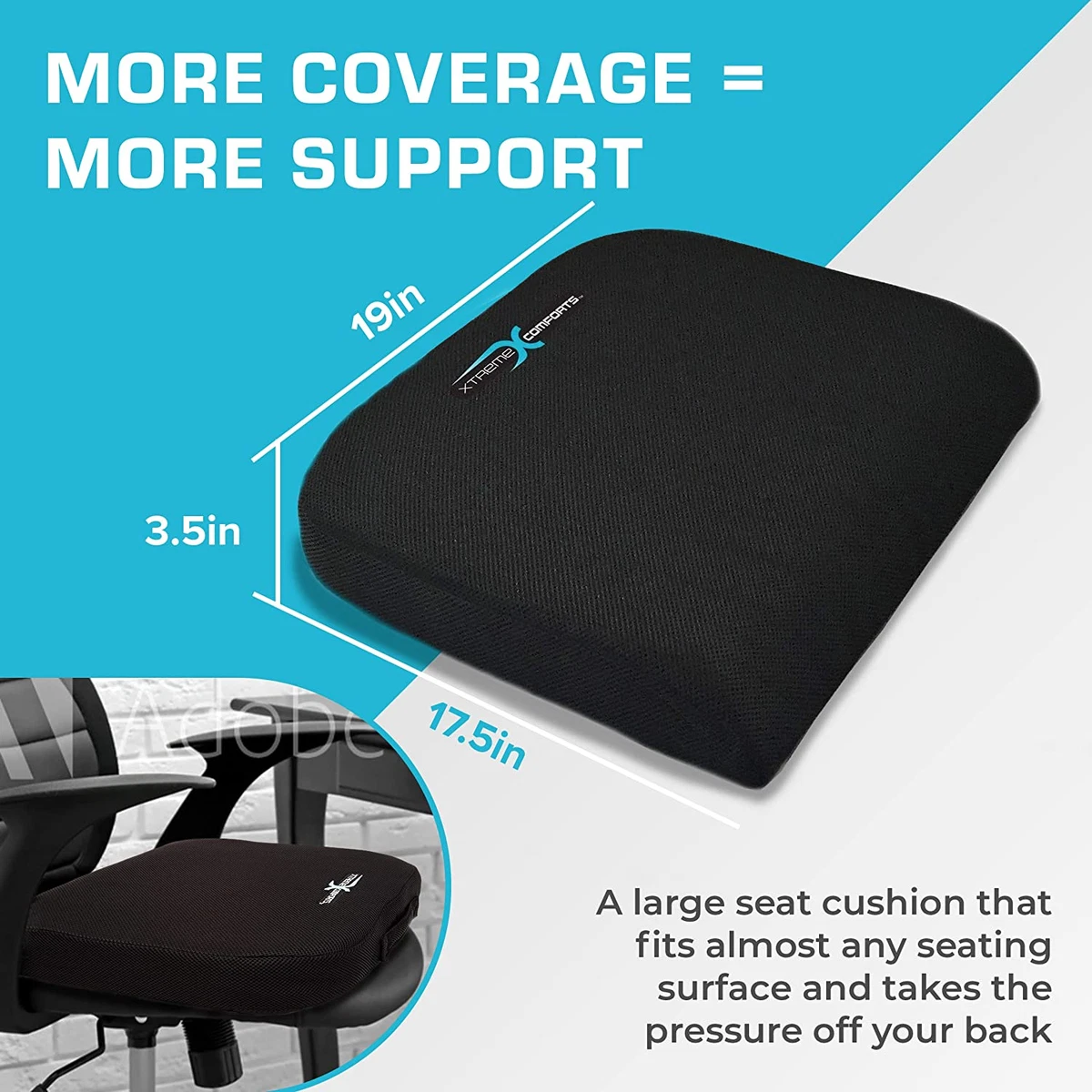 Drive Foam Wheelchair Back and Seat Cushion Bundle