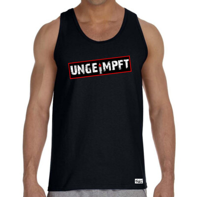 EAKS  Herren Tank Top Motiv: ''Ungeimpft'' Corona-Pandemie Impfung Muskelshirt