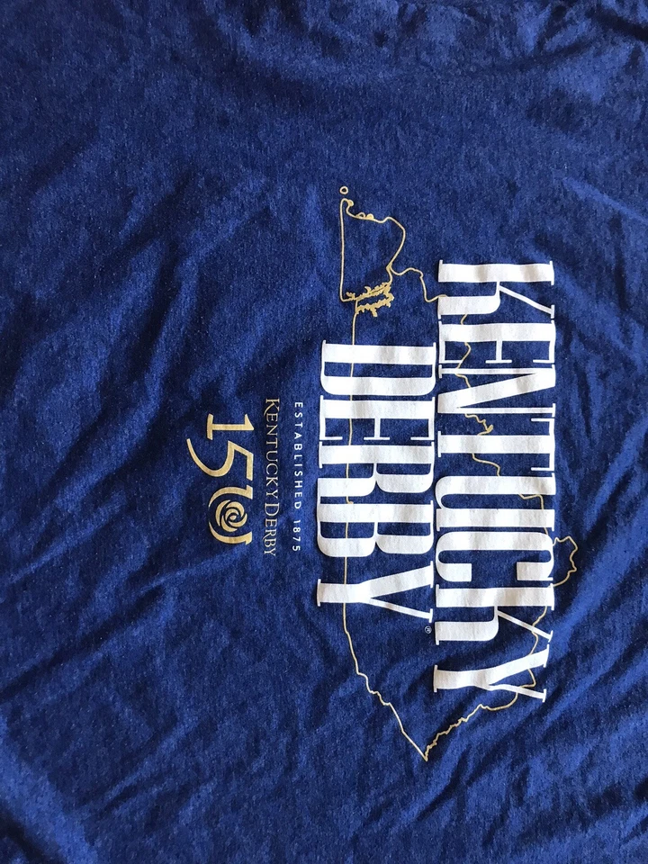 Мужская футболка с графикой Kentucky Derby 150th размер XL короткий рукав для скачек - Изображение 2 из 4