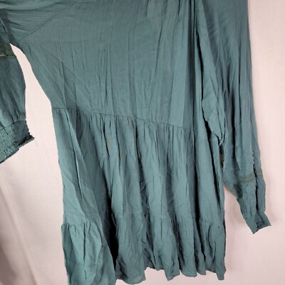 Knox Rose Womens XXL Verde Green Long Sleeve Button Front Tiered Midi Boho Dress | eBay Knox Rose Womens XXL Verde Green Long Sleeve Button Front Tiered Midi Boho Dress | eBay