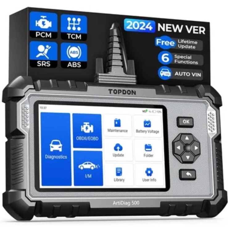 Outil de diagnostic auto TOPDON ArtiDiag500 avec scanner OBD2 noir pour 4 systèmes