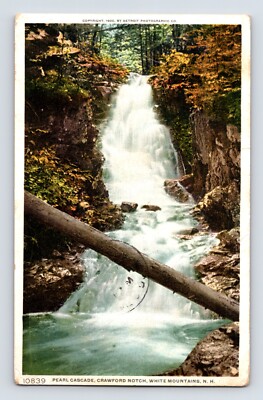 Postcard New Hampshire White Mountains NH Crawford Notch Pearl Cascade 1909