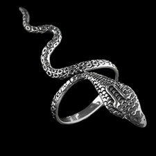 Snake Ring 925 Silver Size 60 Symbol Jewelry NEW