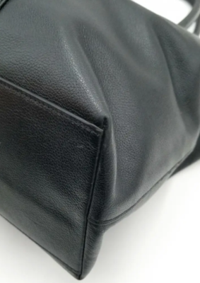 Coach LARGE F54758 Black Perry Leather Tote/Laptop Bag w/Zip Top