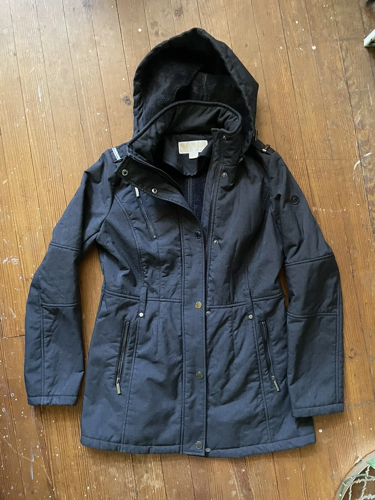 michael kors cappotto con cappuccio foderato donna small