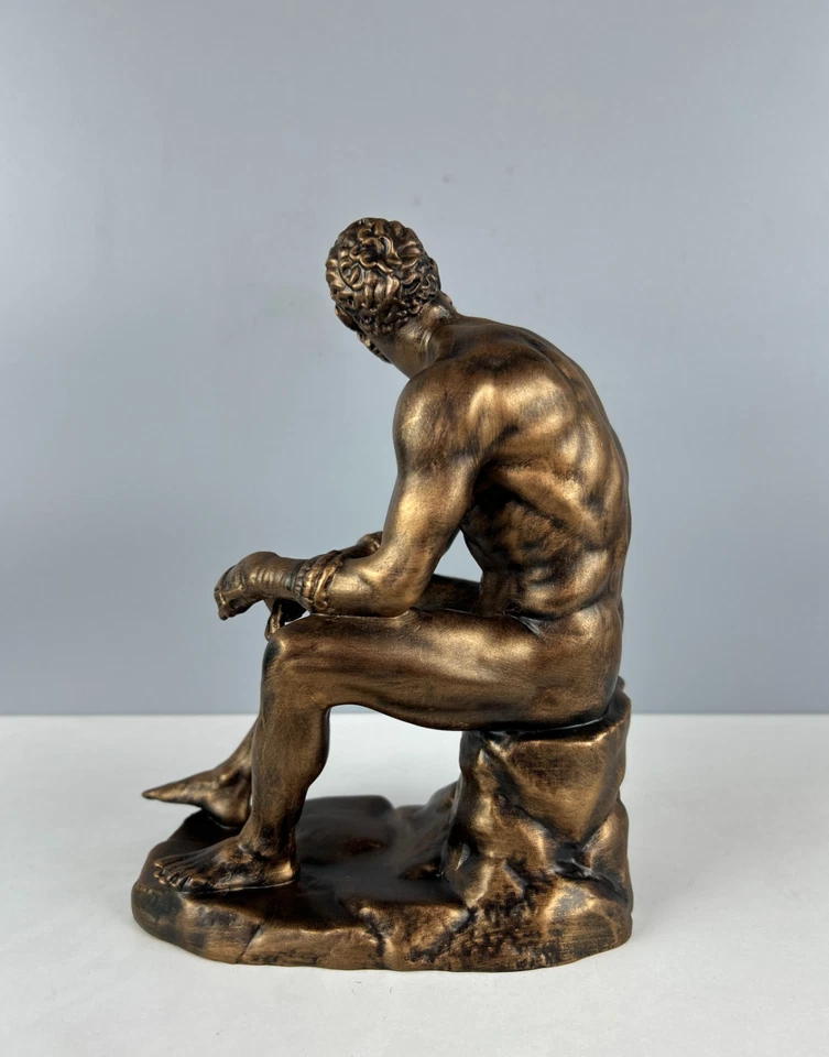 Escultura Boxer en reposo, 25 cm/9,8", estatua romana, estatua griega, decoración de estatua Foto 3 de 4