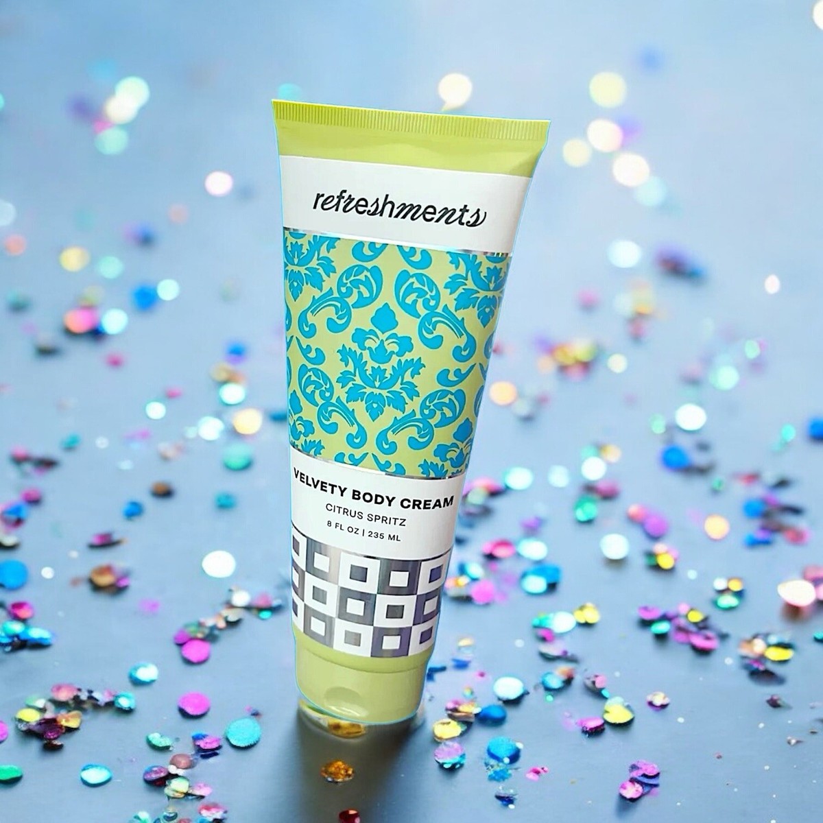 REFRESHMENTS VELVETY BODY CREAM CITRUS SPRITZ 8 Oz New Without Box