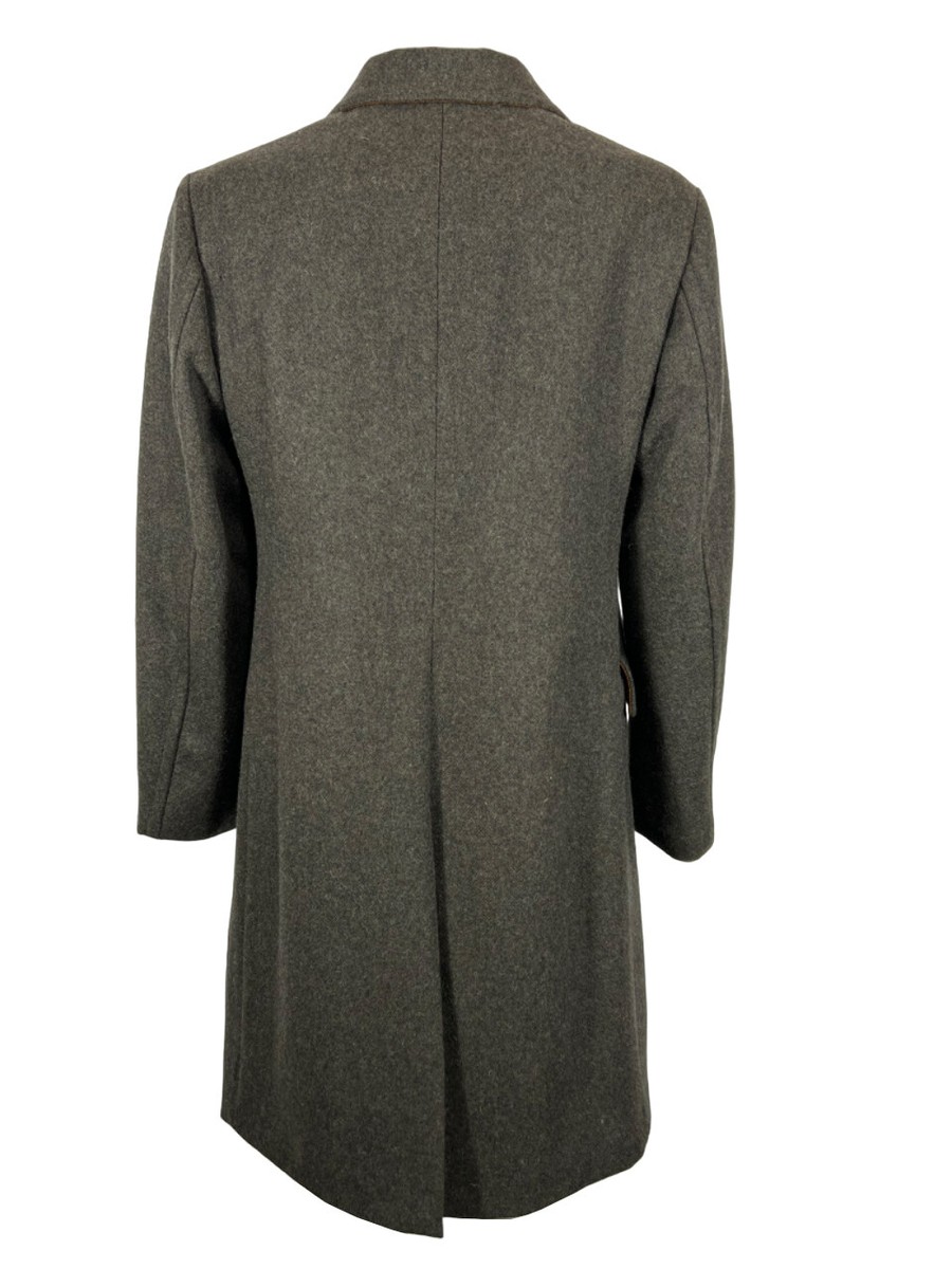 L'Impermeabile Coat Two Row Grey/Green COAT NEW LODEN Wool Rebuilt L'Impermeabile Coat Two Row Grey/Green COAT NEW LODEN Wool Rebuilt