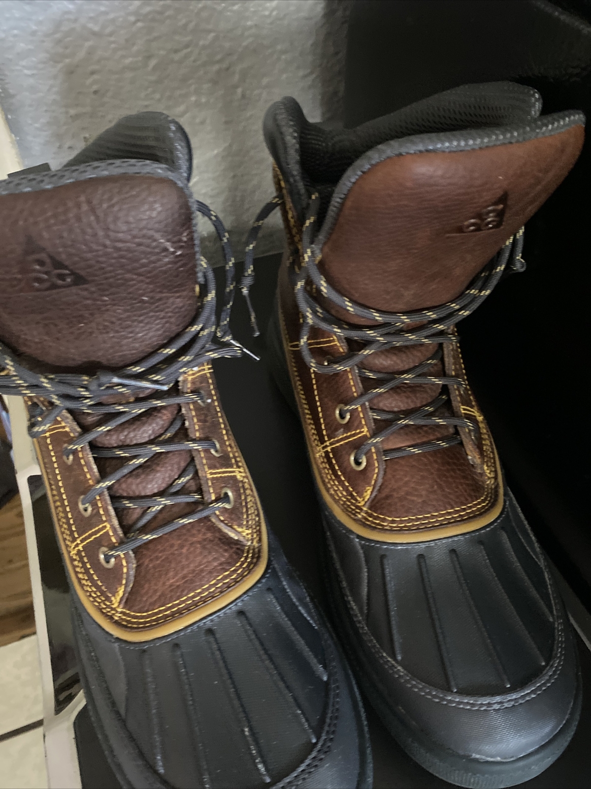 Nike Men's ACG 525393770 Woodside Hiking Work Blue Duck Boots Size 10