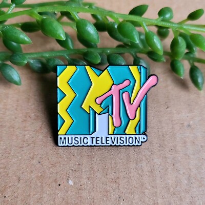 MTV Musik Emaille Pin Anstecker - 90er 90s MTV TV Metall Pin Geschenk