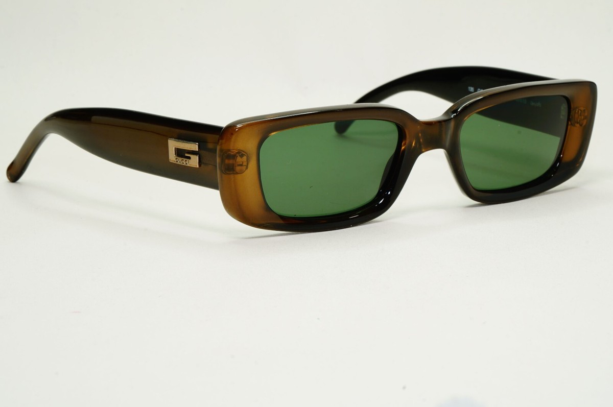 Gucci Sunglasses 1996 Vintage Brown Green Square GG 2409/N/S