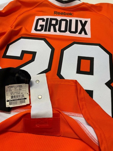 CLAUDE GIROUX PHILADELPHIA FLYERS CANADIAN RBK EDGE JERSEY SIZE 54 ORANGE - Picture 4 of 5