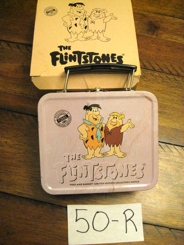 The Flintstones original lunch box watch and pin. Hanna Barbera flintstones - Picture 2 of 11