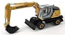 New Holland WE170 Wheeled Excavator 1/87th Scale Yellow/Grey/Black DieCast Model