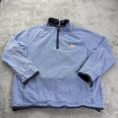 Fat Face Sweatshirt Mens XL Blue Airlie 1/4 Zip Newport USA Flag Patriotic