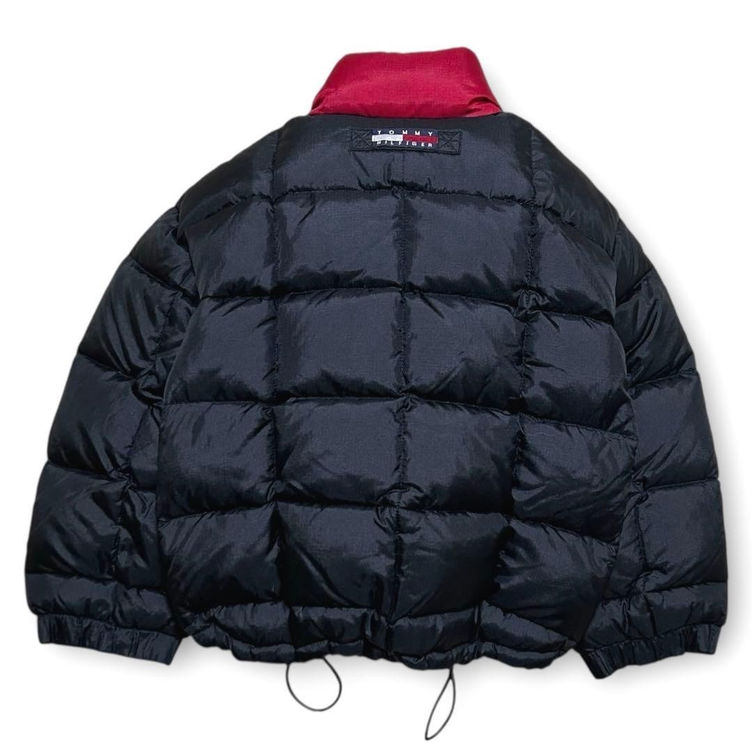 90s Tommy Hilfiger Cropped Puffer Down Jacket Black Women’s S From Japan thumbnail 7