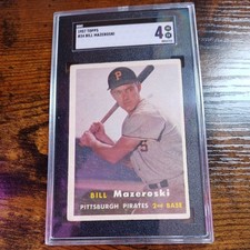 1957 Topps Bill Mazeroski Rookie Card #24 SGC 4. rookie card picture