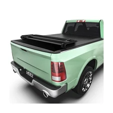 LEDKINGDOMUS Soft Quad Fold Truck Bed Tonneau Cover Fits for Dodge Ram 1500 2...