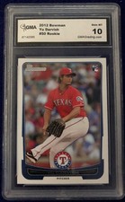 Yu Darvish 2012 Bowman #50 Rookie Card  Texas Rangers GMA Grading-GEM MT 10. rookie card picture