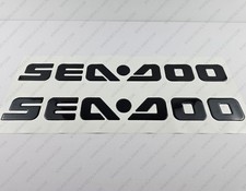 SEADOO BOAT LOGO BLACK RAISED DOMED 3D DECALS STICKERS 24