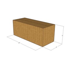 10 20x8x8 Kraft Brown Corrugated Shipping Boxes 32 ECT Single-Wall New