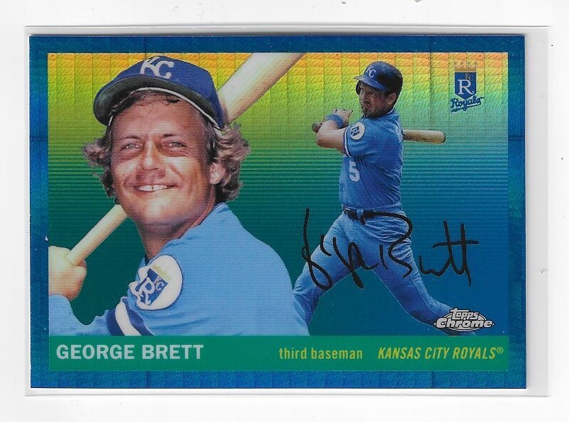 GEORGE BRETT 2025 Topps Chrome Platinum Baseball #429 Blue Prism Refractor K.C.
