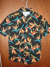 OLD NAVY BOYS HAWAIIAN SHORT SLEEVE BUTTON SHIRT SIZE LARGE 10/12