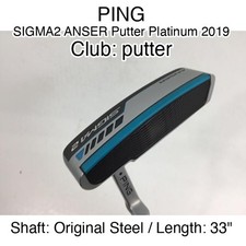 PING SIGMA2 ANSER Putter Platinum 2019 putter Putter 33" Original Steel Right-Ha