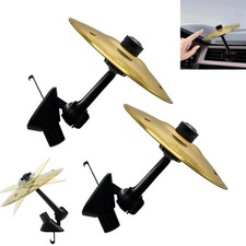 Car Air Vent Cymbal Clips 2 Pack Mini Drum Ornament Set