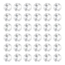 K9 Crystal Octagon Beads 1 Hole Pendants, 40 Pack 14mm, Clear