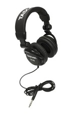 TASCAM TH-02 Professional Studio Monitor Headphones, Wired, Medium, Black