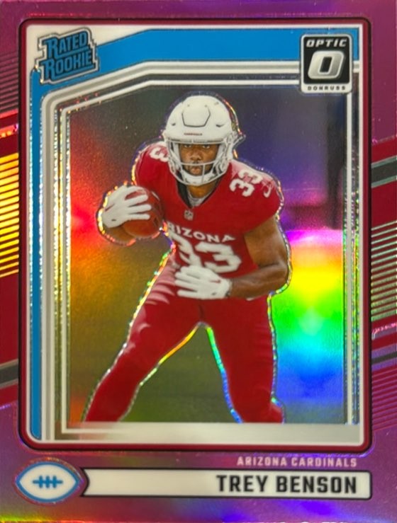2024 Donruss Optic Rated Rookies Preview Holo#326 Trey Benson Pink