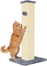 32" Tall Cat Scratching Post Large Indoor Cats Kittens Cat Scratcher W/ Extra