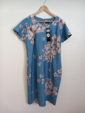 Molly Jo Women's Blue Floral Dress UK 18