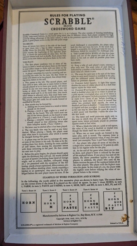 1976 Scrabble Game Wooden Tiles - Image 2 of 4