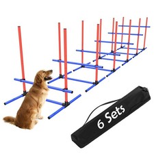 6Set Dog Agility Jumps Hurdle Course Training...