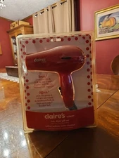 Vintage New Old Stock Claire's Conair Red Sparkle Hair Dryer Set NIP