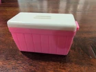 Vtg 90s BARBIE Doll Cooler Picnic Camping Cooler Barbie Doll Hot Pink Ice Chest