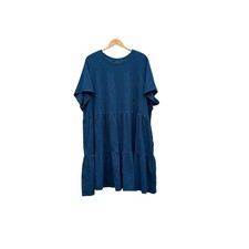 Old Navy Tiered Slub Knit T-Shirt All Day Dress Nautical Twilight/Dark Blue 4X