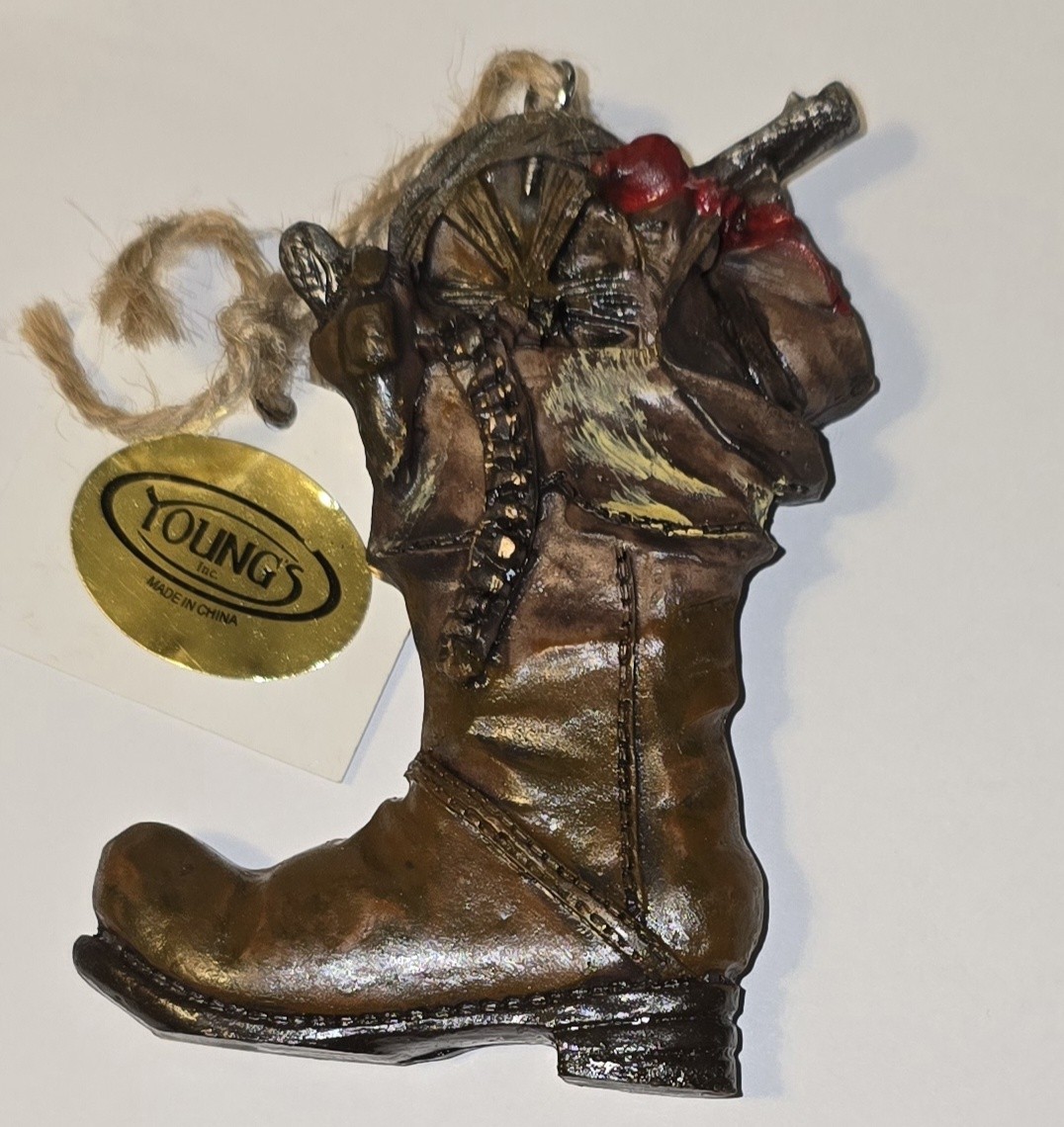 Western Cowboy Christmas Tree Boot Ornament